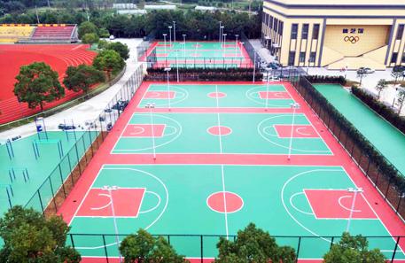 浙江省杭州市富陽(yáng)中學(xué)室外硅pu球場(chǎng)