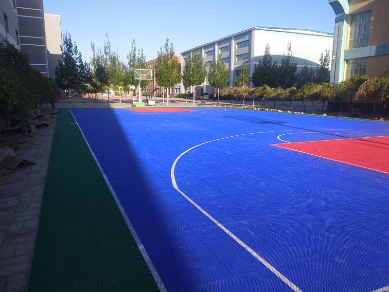 工廠企業(yè)籃球場懸浮地板工程案例