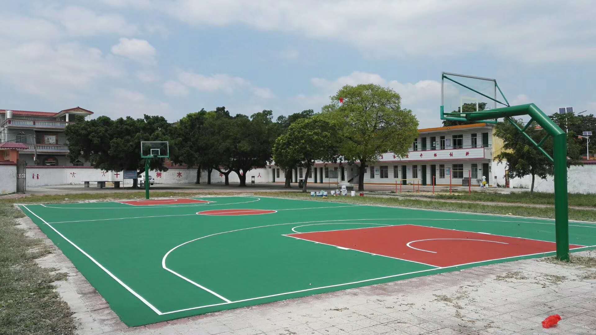 江門市青南小學(xué)室外丙烯酸籃球場(chǎng)