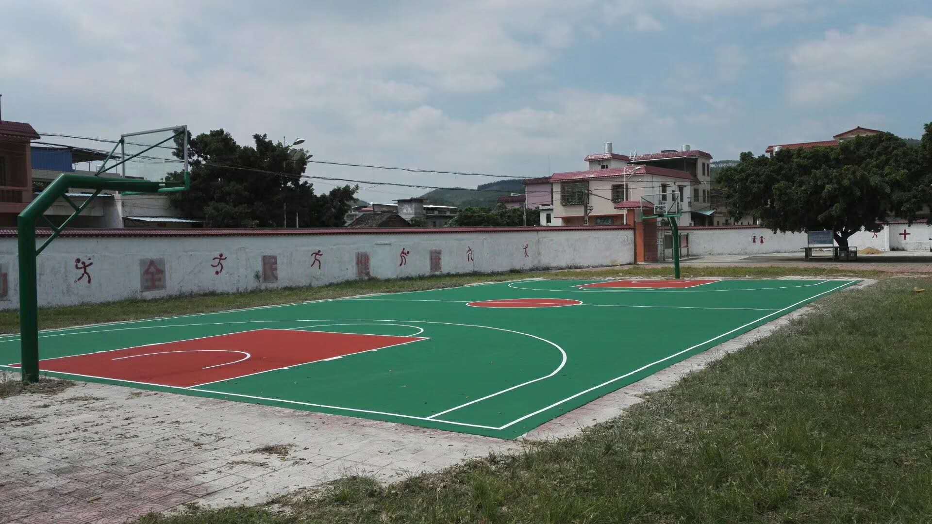 江門市青南小學(xué)室外丙烯酸籃球場(chǎng)